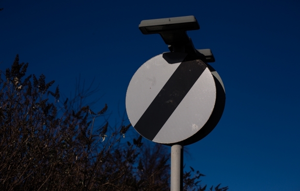 Motorway road sign